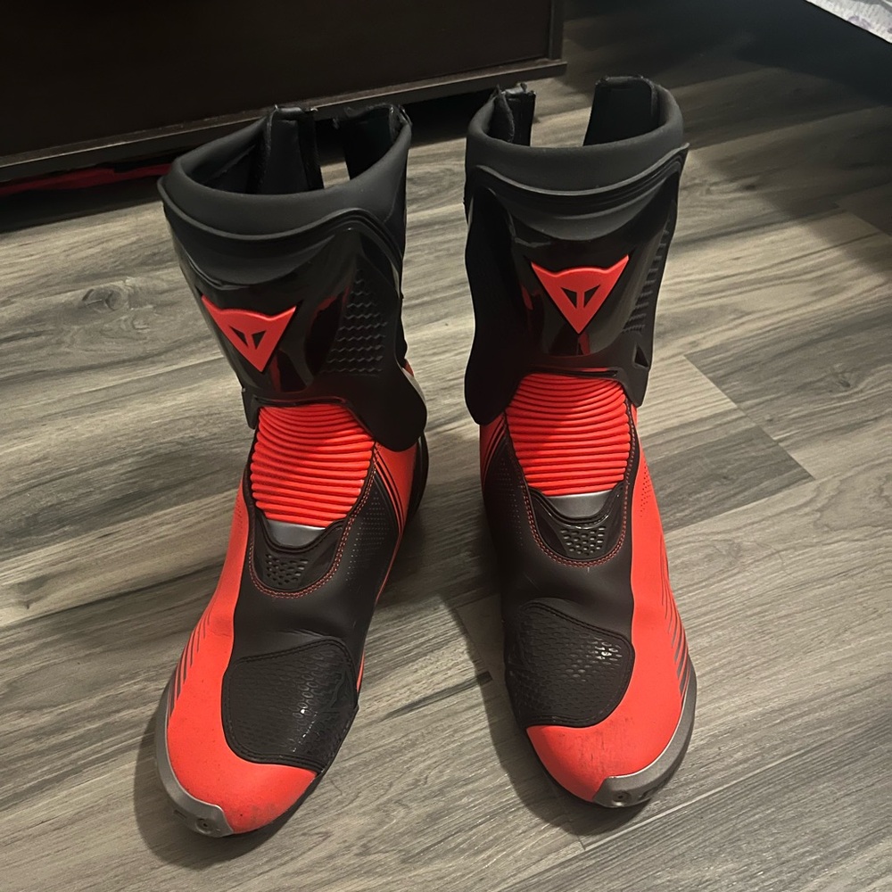 Dainese Men's Black and Red Motorcycle Boots